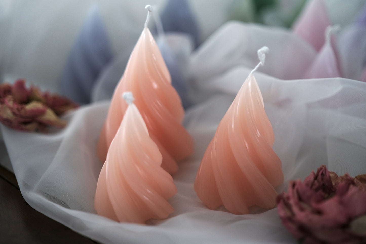 Soft Spring Collection | 3 Set Candle Soft Apricot blush