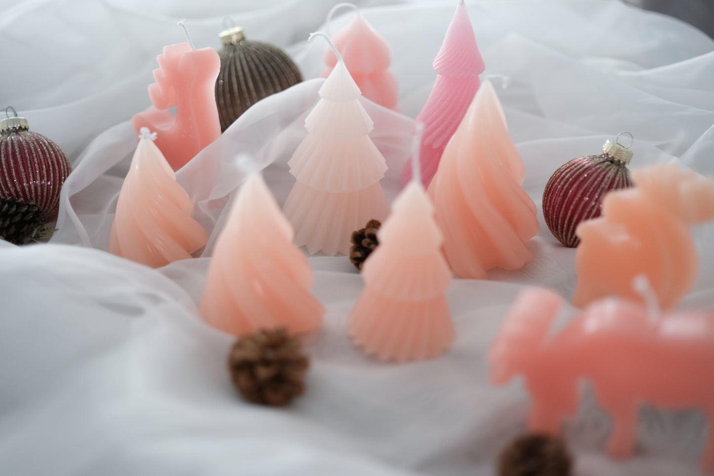 Soft Christmas Collection  | 13 Set Candle Apricot Blush Nuance