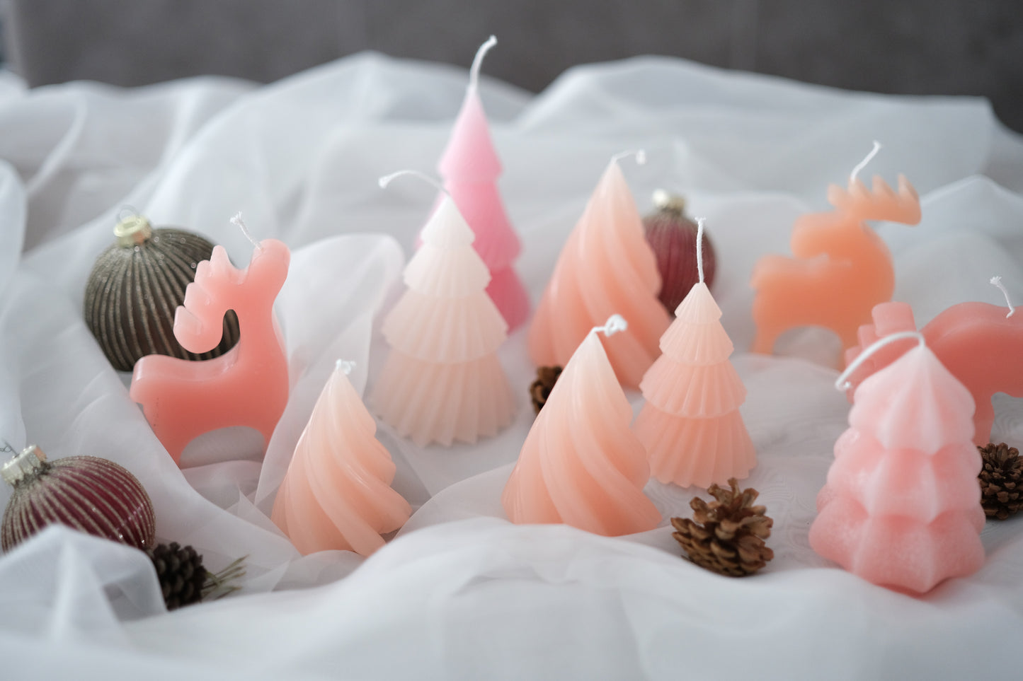 Soft Christmas Collection  | 13 Set Candle Apricot Blush Nuance